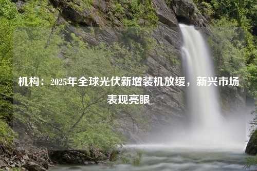 机构：2025年全球光伏新增装机放缓，新兴市场表现亮眼