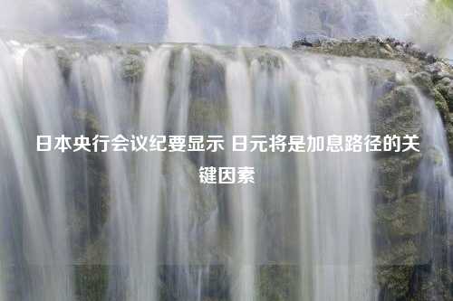 日本央行会议纪要显示 日元将是加息路径的关键因素