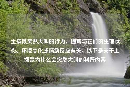 土拨鼠突然大叫的行为，通常与它们的生理状态、环境变化或情绪反应有关。以下是关于土拨鼠为什么会突然大叫的科普内容